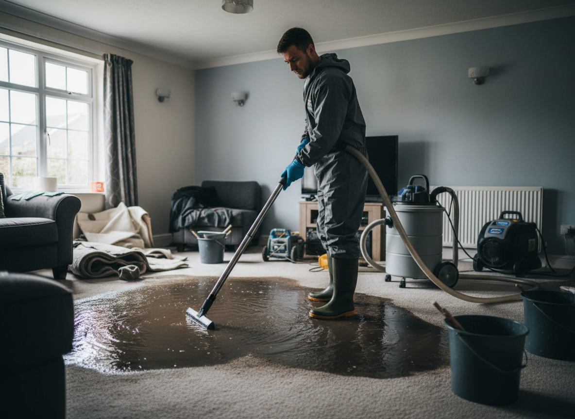 Emergency water cleanup in Burton