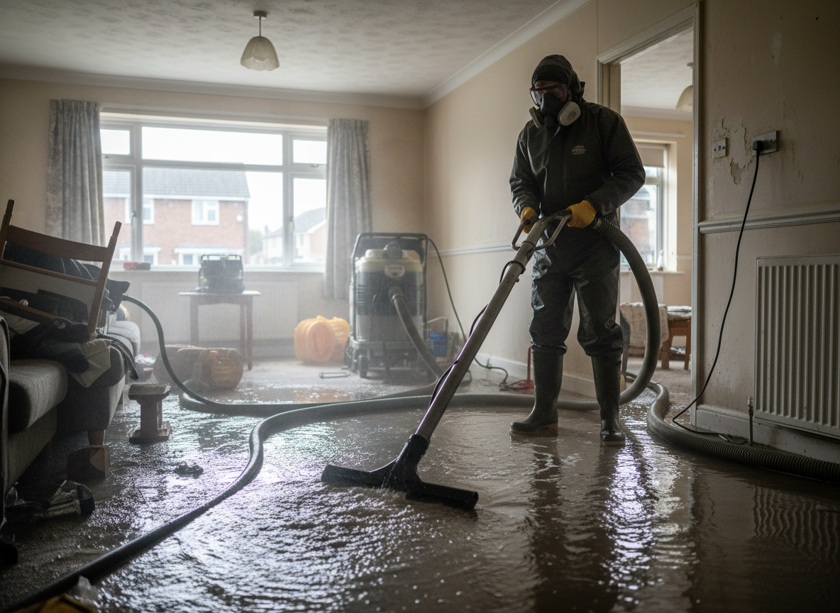 Emergency water removal in Burton