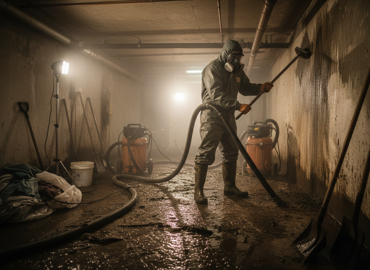 sewage cleanup in Burton