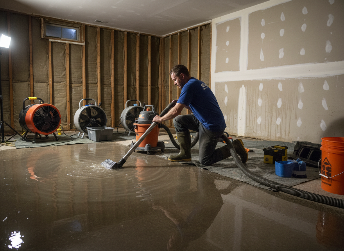 Water damage mitigation in Burton