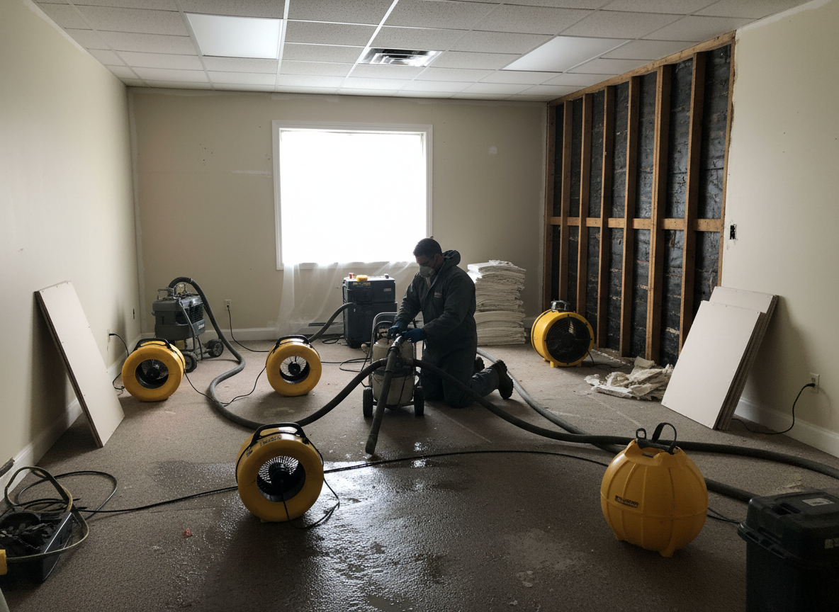 water damage restoration near me in Burton